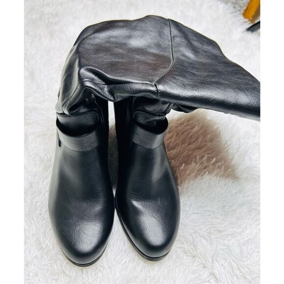 White House Women’s Gracelynn Black Slouch Boots Size 9W - Picture 10 of 12